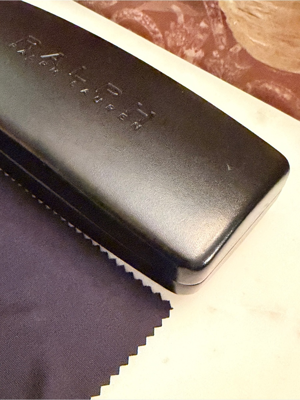 Ralph Lauren Black Hard Eyewear Case & Matching Cleaning Cloth Set (GUC) - Picture 6 of 10